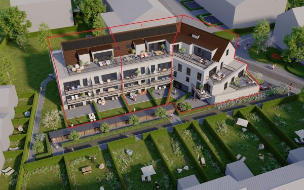 Aerial met blokaanduiding